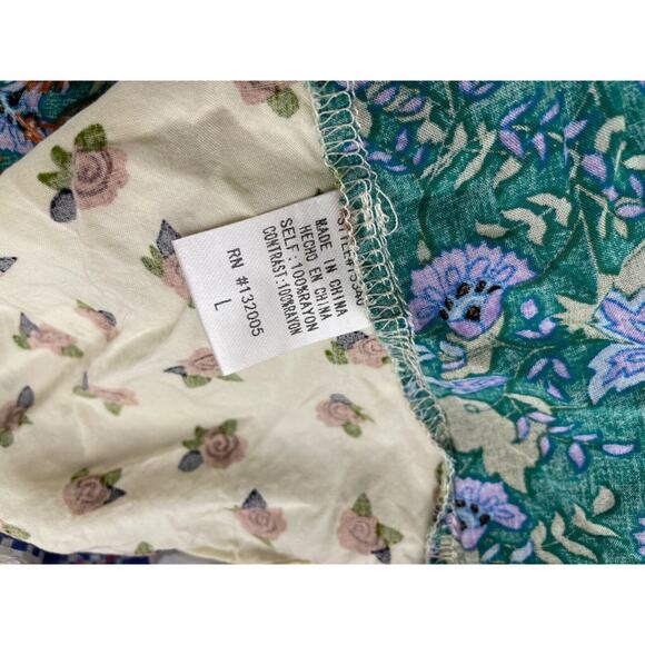 entro crochet neck sleeveless patchwork tunic top Size L - Picture 3 of 5